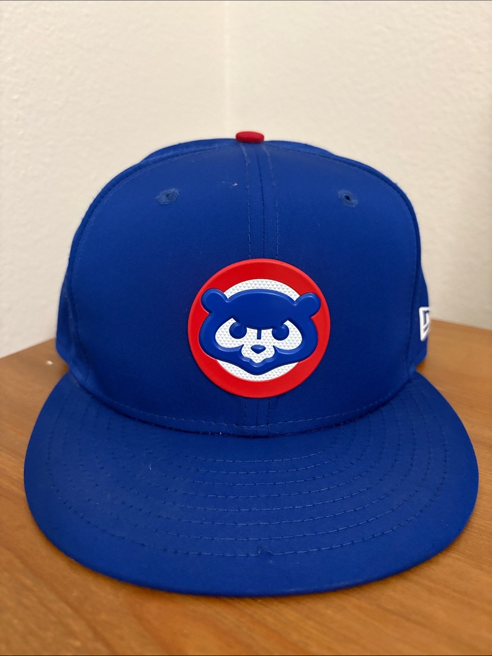 New Era Mens Royal Blue Snapback with Red Logo Emblem